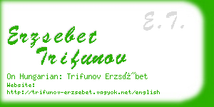 erzsebet trifunov business card